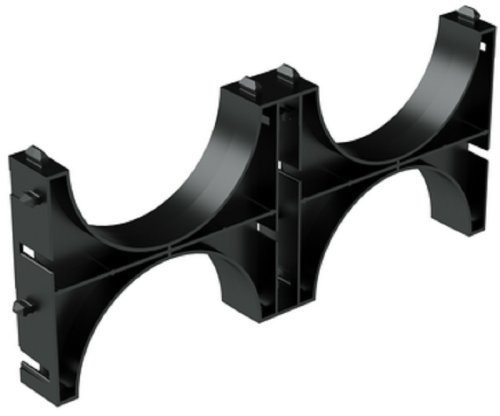 Кластер (держатель) для двустенных труб DKC Octopus Д=140 двойной черный картинка